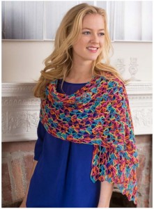 happy crochet shawl
