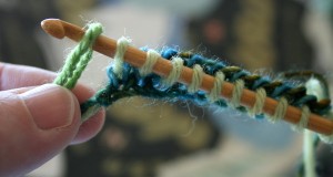 Tunisian Crochet: Carrying Up Color 4