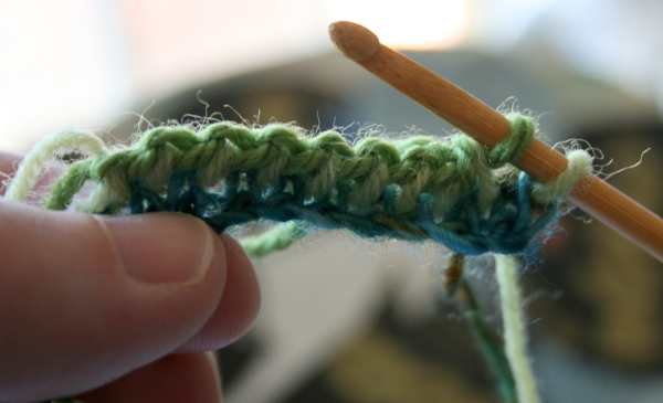 Tunisian Crochet: Carrying Up Color 5