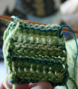 Tunisian Crochet: Carrying Up Color 7