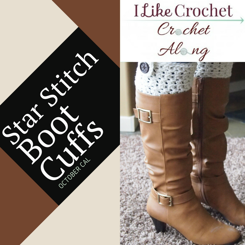 Star Stitch Crochet Boot Cuffs