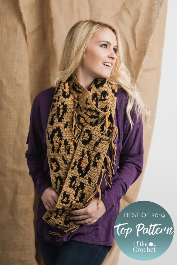 Lengthy Leopard Scarf - I Like Crochet