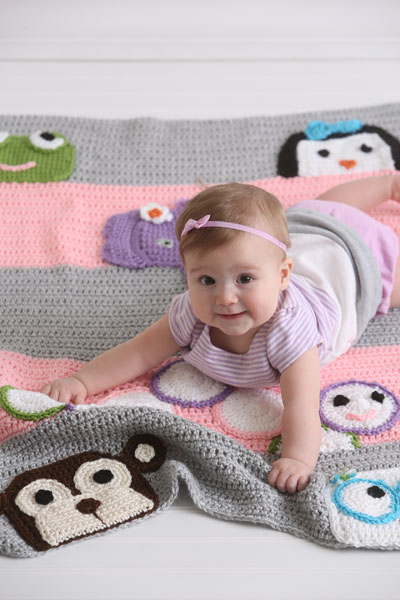 You can make this absolutely adorable animal afghan once you know the double crochet decrease