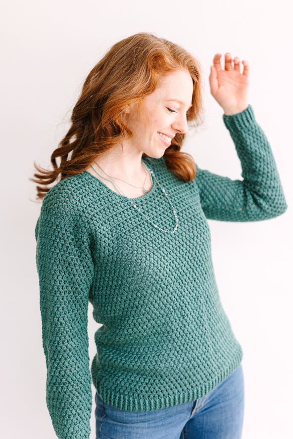 Adeline Crew Sweater - I Like Crochet