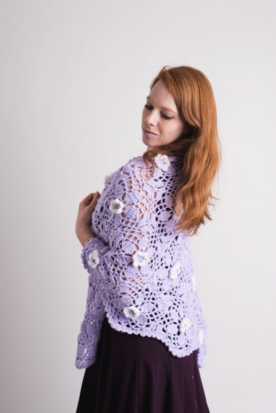 Alexandra Floral Shawl - I Like Crochet