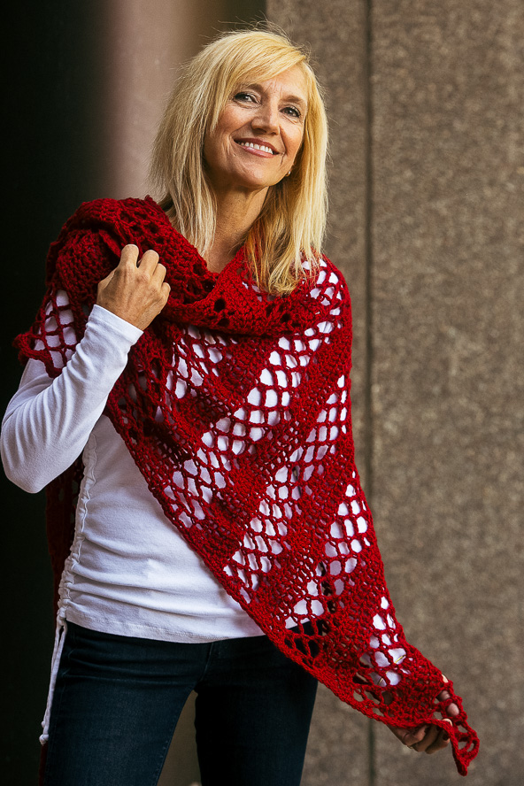 Asymmetrical Wedge Shawl - I Like Crochet