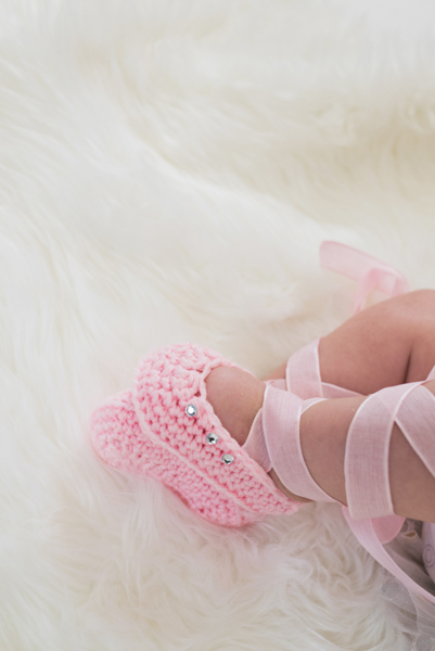 crochet baby ballet slippers