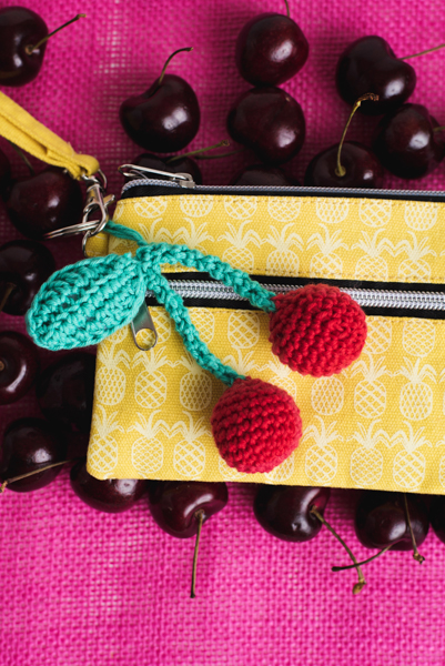 Crochet Keychain cum coin purse | Soft acrylic yarn. 2.5 x 2… | Flickr