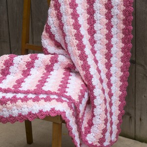 Criss Cross Crochet Shells Throw