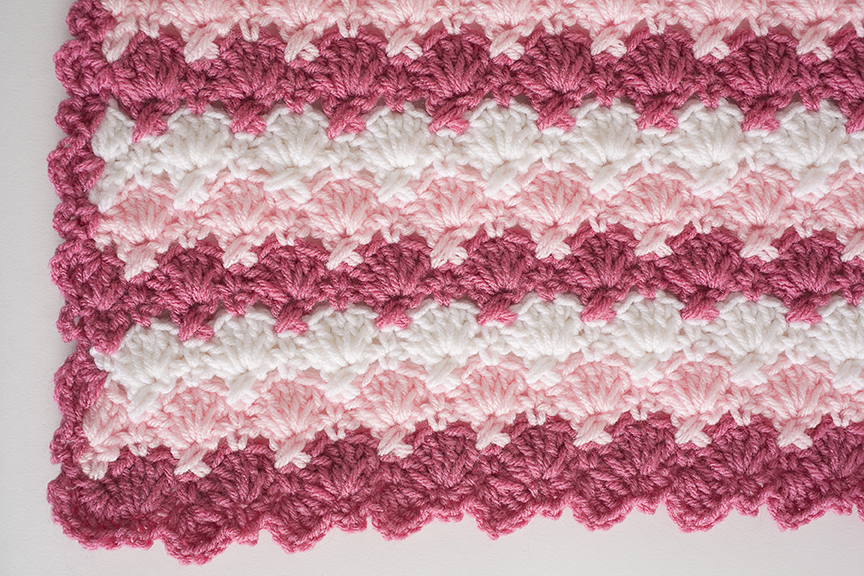 Criss Cross Crochet Shells Throw