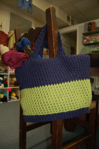 Held double Phoenix by Ella Rae crochets up beautifully into a beach tote made from this store pattern.