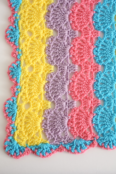 Fiesta Crochet Shell Stitch Afghan