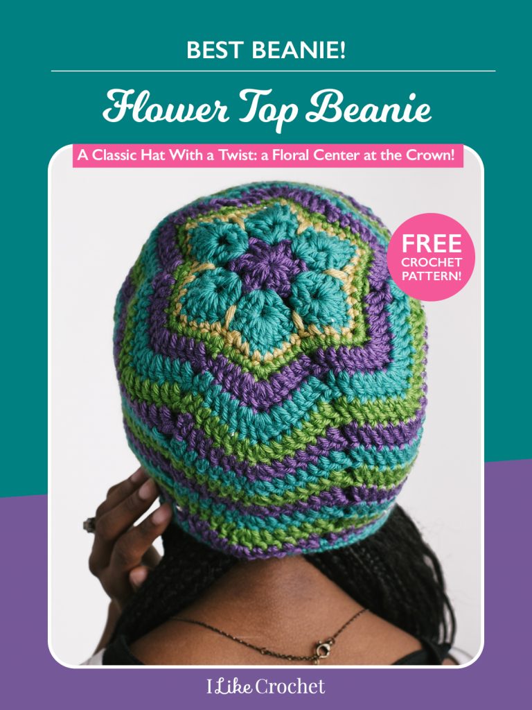 Flower Top Beanie BohoStyle Free Crochet Beanie Pattern I Like Crochet