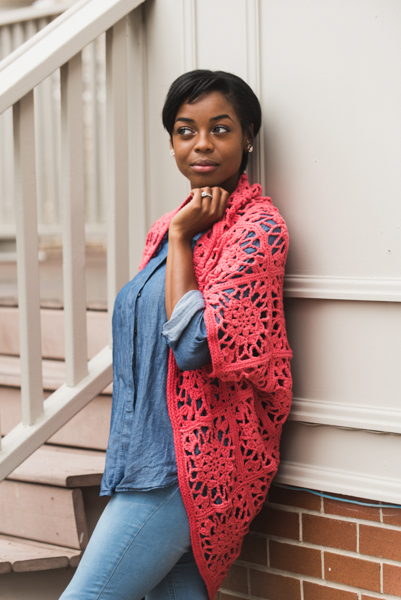 Grapefruit Sorbet Shrug - I Like Crochet