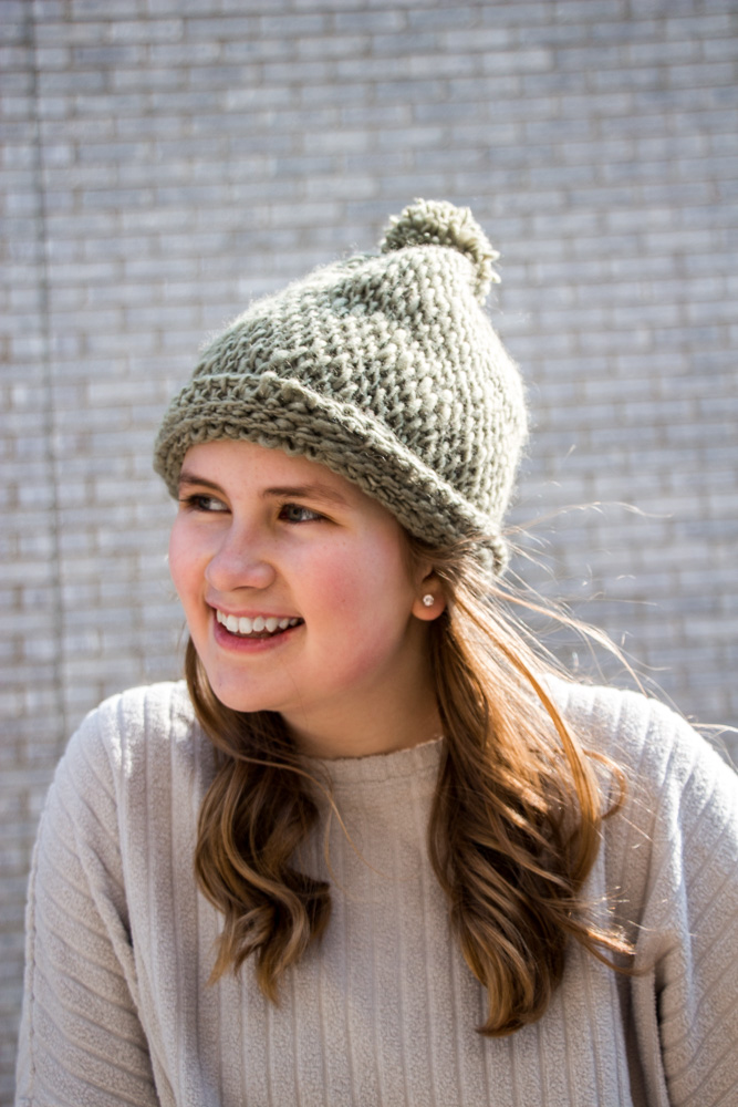 In the Round Tunisian Full Stitch Hat - I Like Crochet