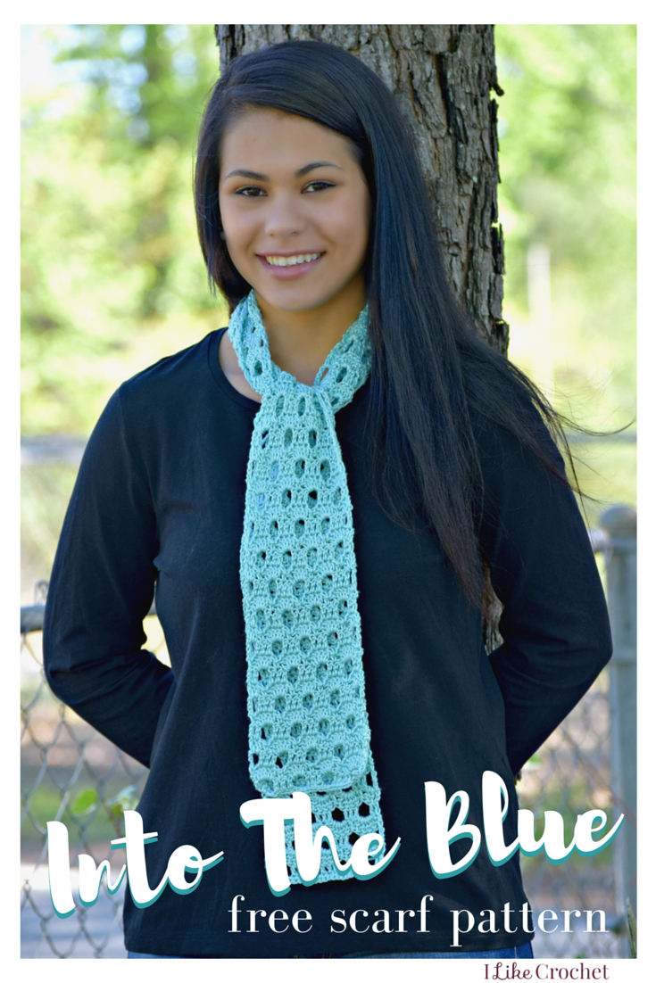 This Into the Blue Free Scarf Pattern includes instructions on how to crochet left handed for beginners