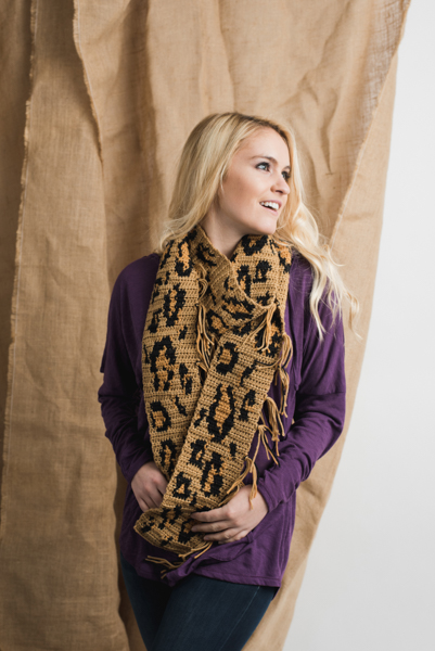 Leopard print crochet blanket online