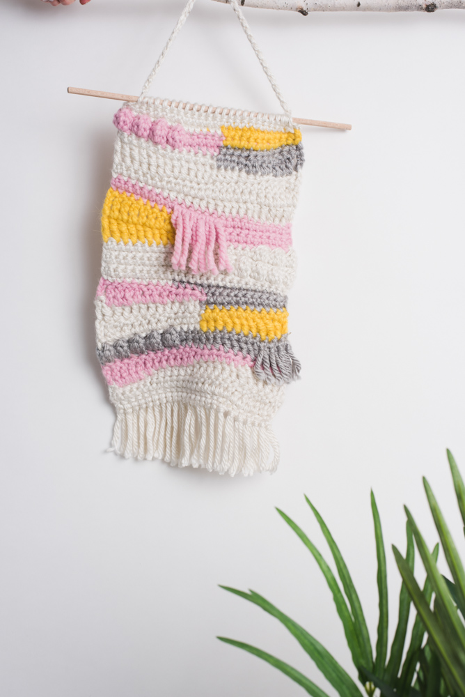 Modern Crochet Wall Hanging