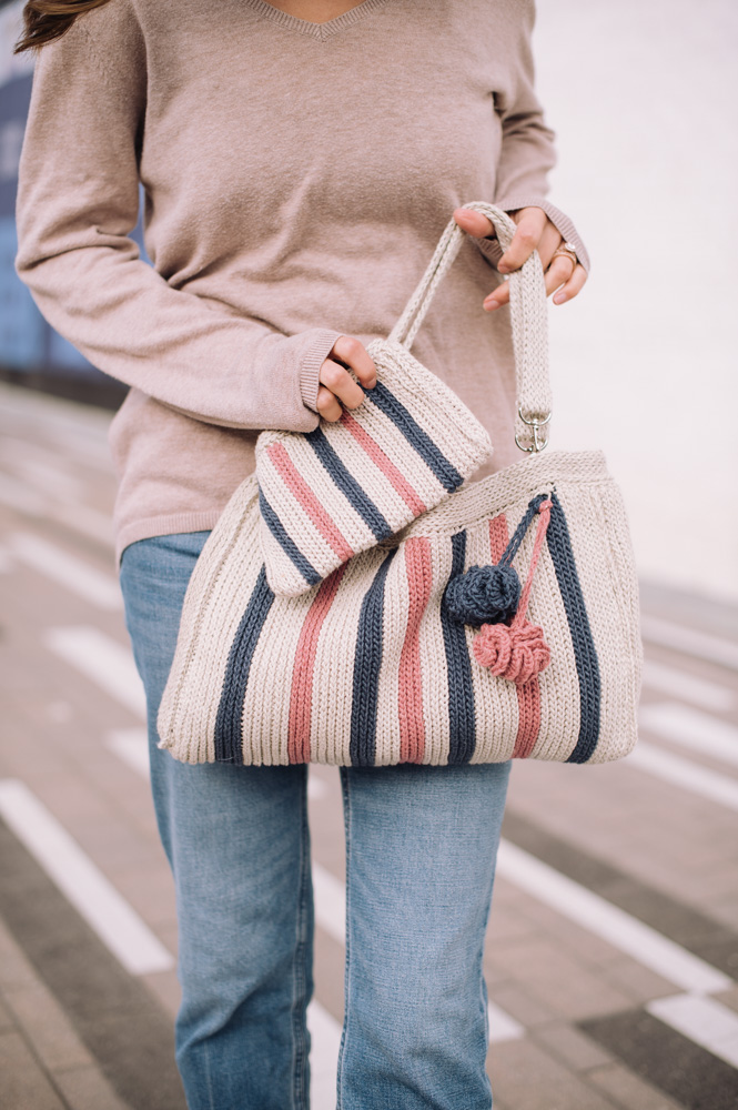 Multipurpose Striped Tote - I Like Crochet