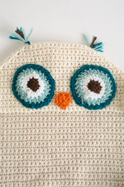 Owl Crochet Hooded Blanket