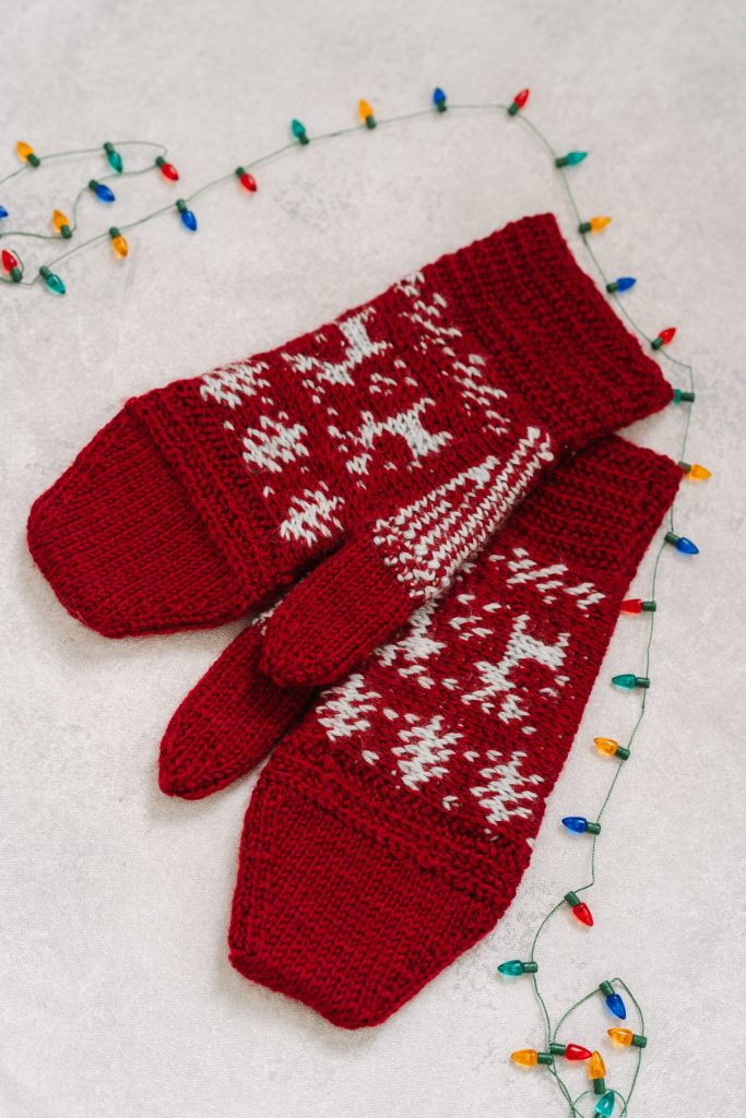 Pixel Winter Mittens crochet project