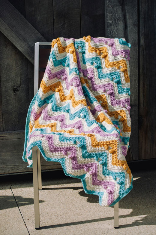 Popcorn Peaks Chevron Blanket