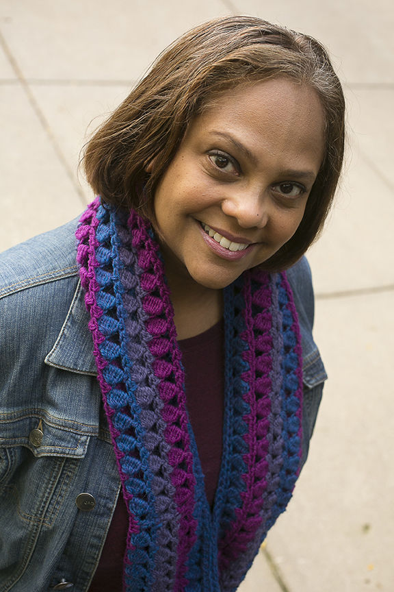 Purple Berry Bobble Cowl - I Like Crochet