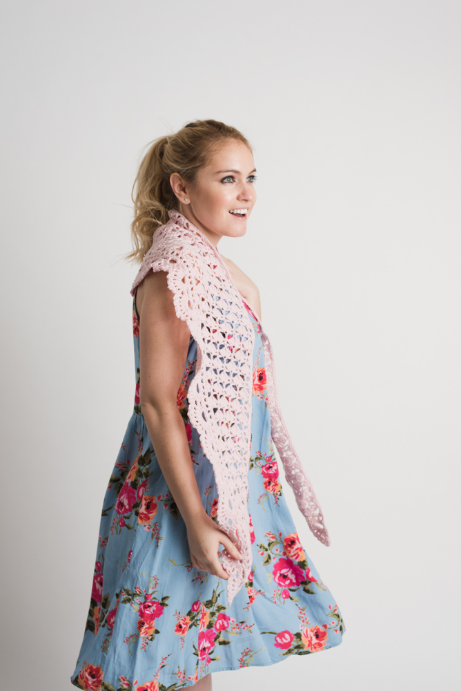 Sunset Breeze Crescent Lace Shawl