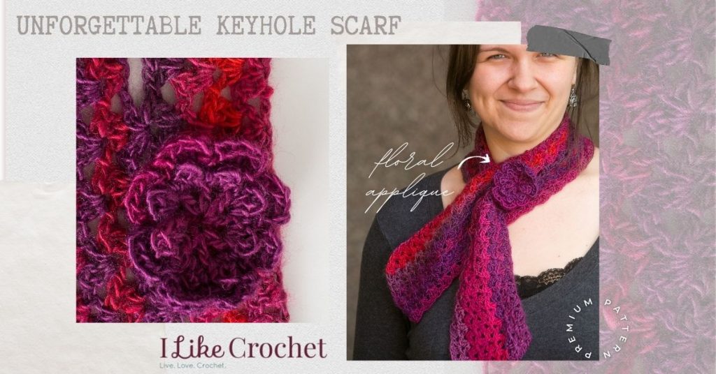 Unforgettable Keyhole Scarf - I Like Crochet