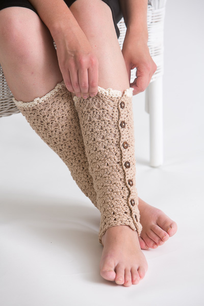 i crocheted flared leg warmers for the first time