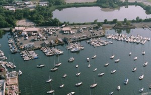 Willis Marine Center, Inc. has slips that can accommodate a vessel up to 70 feet and moorings for vessels up to 60 feet. You might never want to leave this charming, well protected harbor. Photo courtesy of Willis Marine Center.