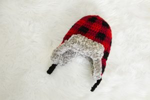 baby plaid aviator hat