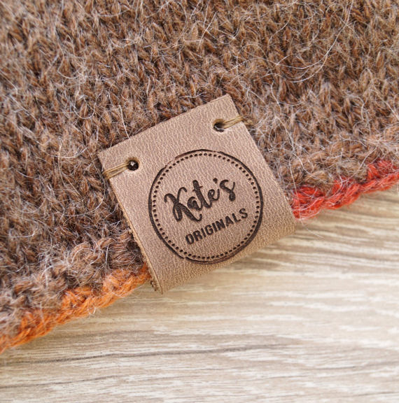 Personalized Leather Labels - I Like Crochet