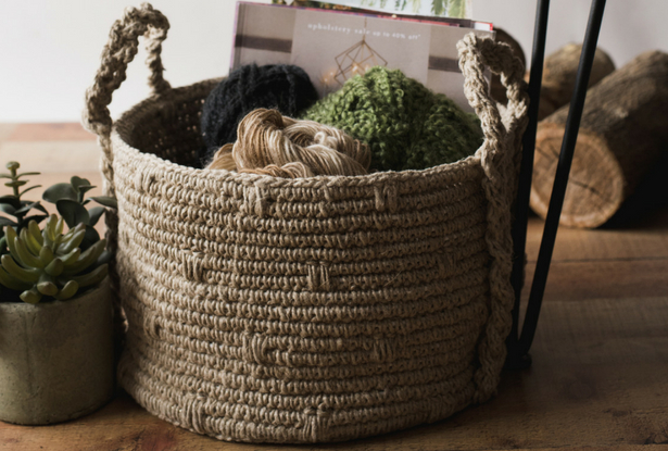 Rustic Braided Basket - I Like Crochet